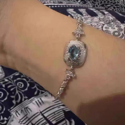 light blue gemstone bracelet