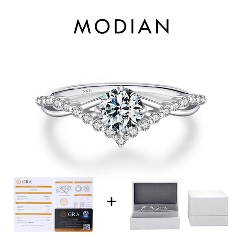 MODIAN Crown D Color Moissanite Ring