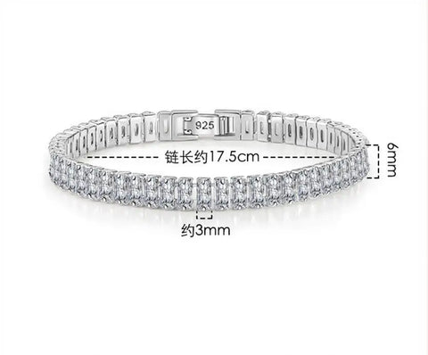Real 3MM D VVS Moissanite Tennis Bracelet
