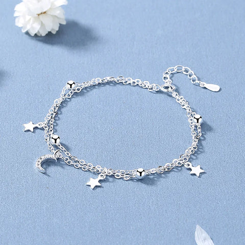 VENTFILLE 925 Stamp Silver Color Star Bracelet