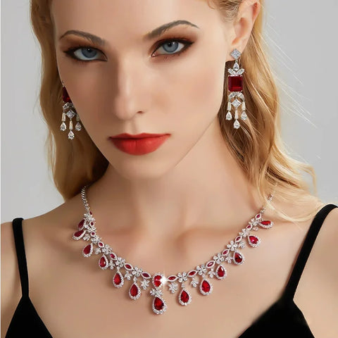 Real ruby Gemstone Diamond Pendant for Women 18K Gold Wedding Party Fine Jewelry Gift Luxury Brand Stone Full bore Necklace