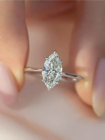925 Sterling Silver Classic Gorgeous Sparkling Zircon Ring