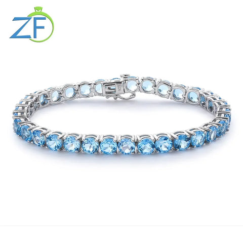 GZ ZONGFA Original 925 Sterling Silver Tennis Bracelet