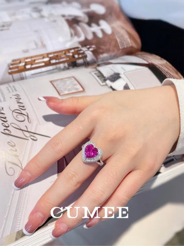 Cumee Heart Classic Lab Created Gemstone Rings