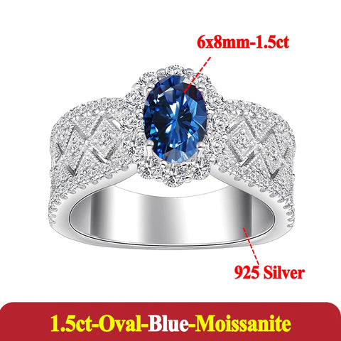 Fashion Pink 1ct Oval Moissanite Ring