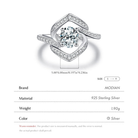 MODIAN 925 Sterling Silver Luxury
