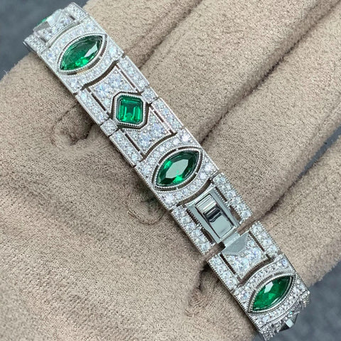 Wong Rain Vintage 925 Sterling Silver Emerald