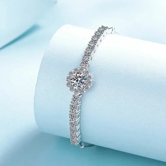 Sparkling Real 2.4ct D Color Moissanite Bracelets