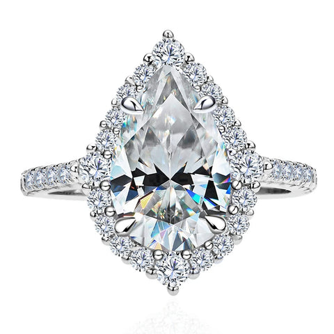 Vinregem 3EX VVS1 D Moissanite Diamond Ring