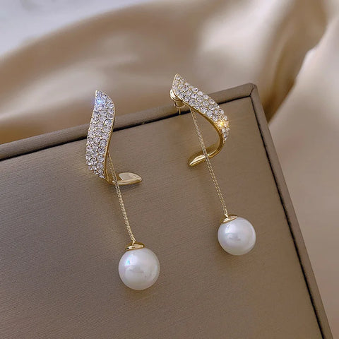 Imitation Pearl Dangle: Faux Pearl Drops.