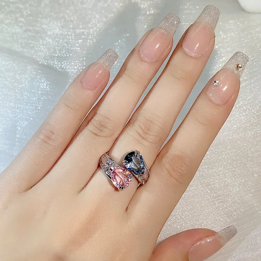 Delicate 925 Sterling Silver Pink Zircon