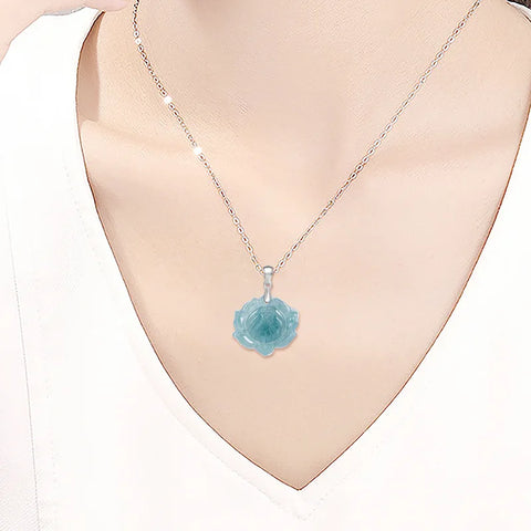 Jia Le/ 925 Silver Inlaid Natural Blue Water