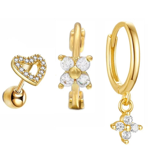 Cubic Zirconia Chain Hoop Earring
