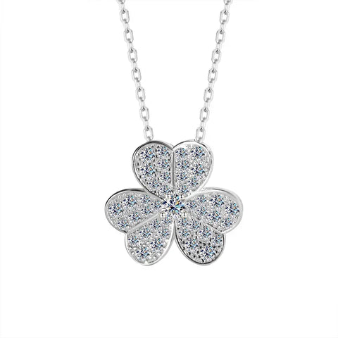 Clover Moissanite Necklace