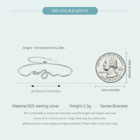 WOSTU 925 Sterling Silver Snake Style Box Chain Bracelets