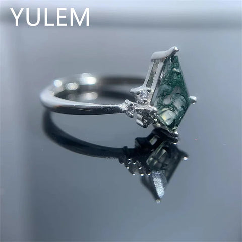YULEM Natural Kite Moss Agate Ring - BOLEVARD RING