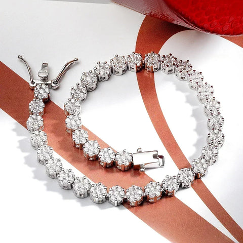 Full Moissanite Diamond Tennis Bracelet
