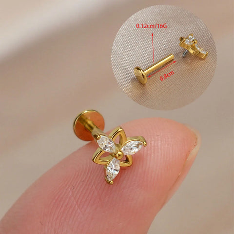 1PC Titanium Stainless Steel Earrings