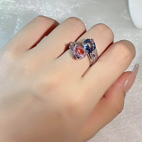 Delicate 925 Sterling Silver Pink Zircon
