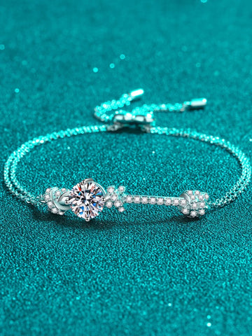 Moissanite Plata Sterling 925 Silver Bracelet