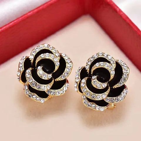 Charmsmic Women Black Rhinestone