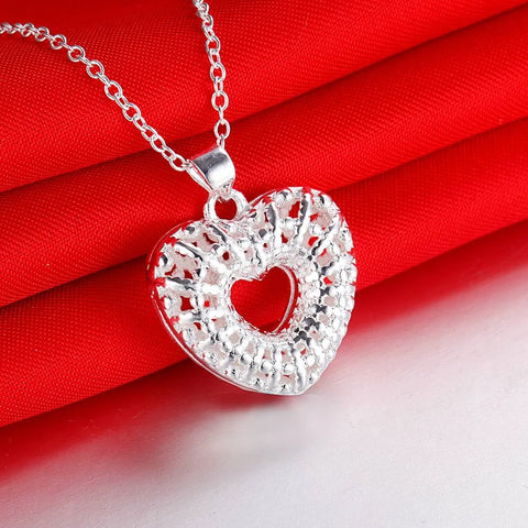 butterfly 925 Sterling Silver Charms women necklace jewelry   fashion cute Heart pendant snake