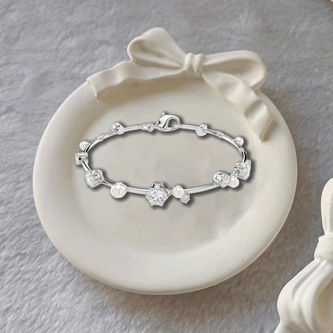 New Crystal Pearl Circular Bracelet Exquisite