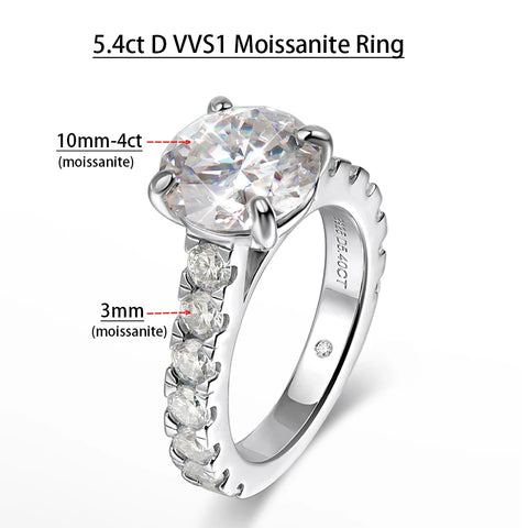 Serenity 1.4cttw D Color VVS1 Moissanite Row Rings