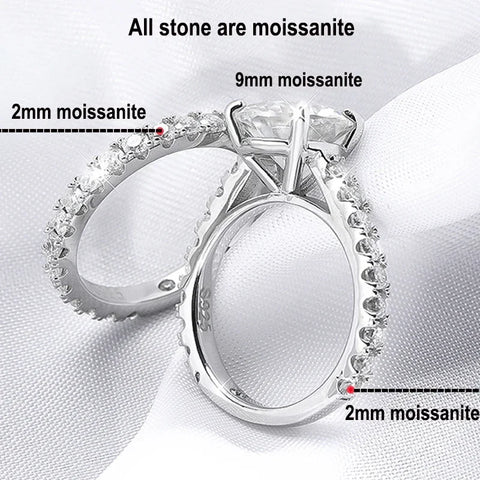Full Moissanite Bridal Rings Set