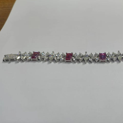 D Color Full Moissanite Diamond Tennis Bracelet