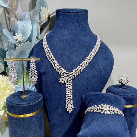 GODKI Famous Brand 2layers Luxury African Jewelry Sets For Women Wedding Party Zircon Crystal Dubai Bridal Jewelry Set Gift