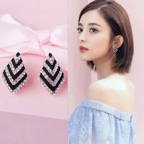 Charmsmic Women Black Rhinestone