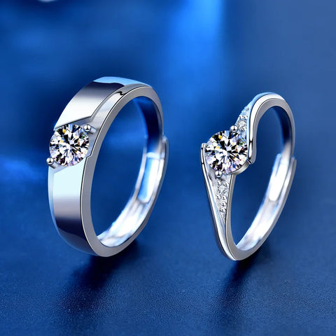 925 sterling silver 0.5 carat Mosang diamond