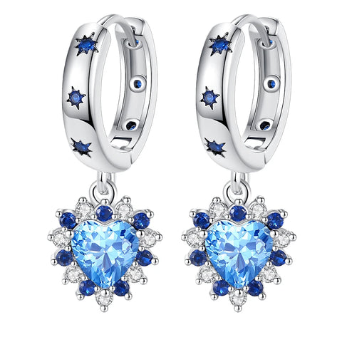 Women's 925 Sterling Silver Snowflake  Earrings