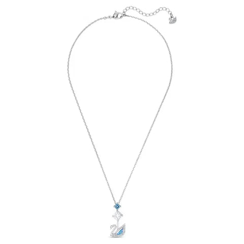 2025 New necklace Swan Blue square diamond crystal element necklace suitable for women's exquisite jewelry Valentine's Day gifts
