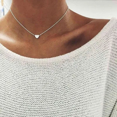 Y2K Pink Crystal Heart Pendant Necklace Women Sweet Cool Girl Punk Clavicle Chain Fashion Aesthetic Necklace Jewelry Gift 2024