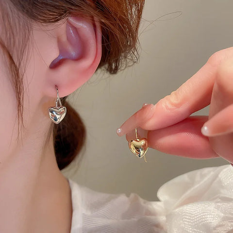 Metal Love Earrings Goth Retro Aesthetic