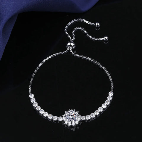 High quality women's sunflower moissanite bracelet