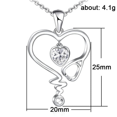 CAOSHI Fashion Irregular Heart Necklace Female Trendy Party Jewelry with Brilliant Zirconia Chic Accessories Mother's Day Gift