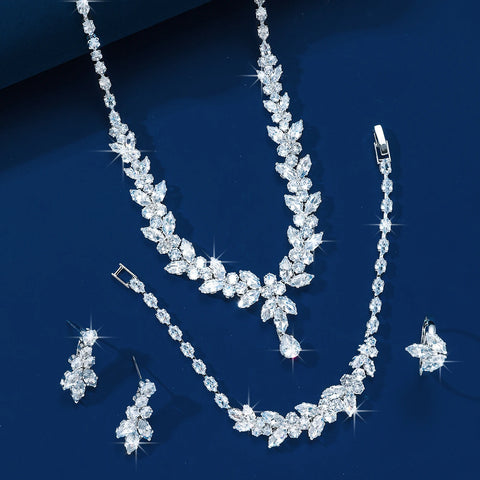 2025 Best Selling Wedding Festival Luxurious Cubic Zirconia Jewelry Set Classic Fashion Prom Everyday Wear