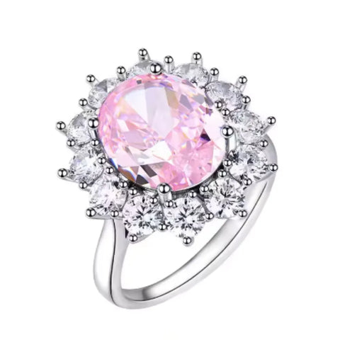 CHARMING 6.0CT Sea Blue Sapphire Ring