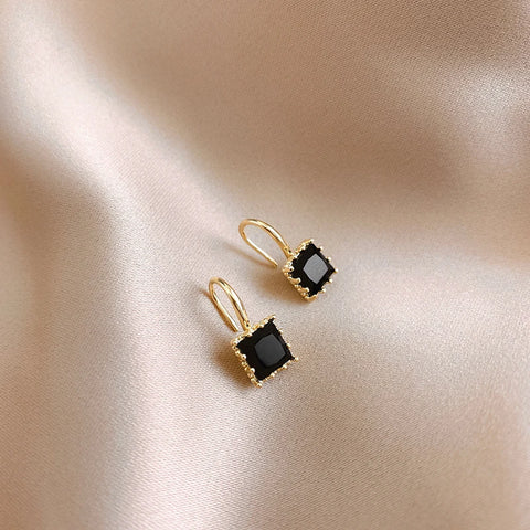 Obega Square Crystal Stone Earrings