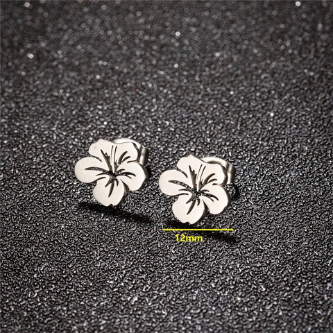 4Pairs/Lot Fashion Stainless Steel Star Moon Stud Earrings Sets