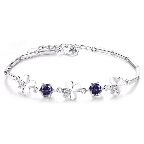 Butterflykiss Four Leaf Clover  Moissanite Bracelet