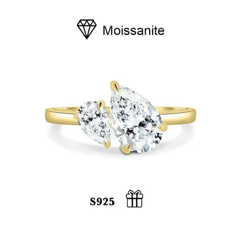 925 silver classic Mosan diamond ring