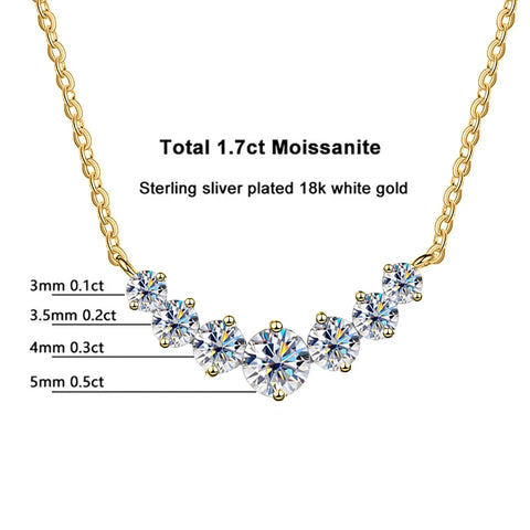 JoyceJelly All D VVS1 Moissanite Necklace