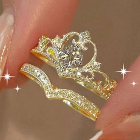 Fairy Sparkling Crown Rings