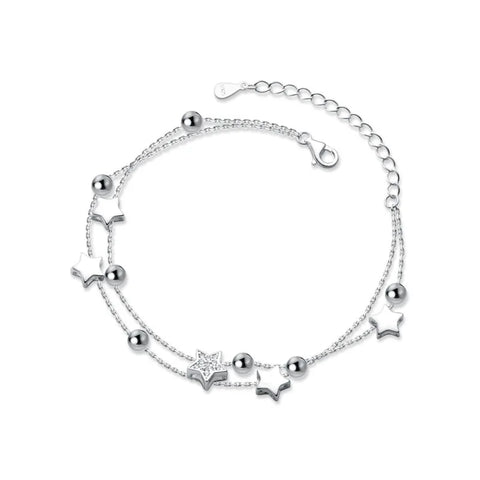 VENTFILLE 925 Stamp Silver Color Star Bracelet