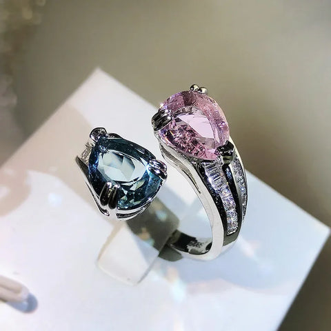 Delicate 925 Sterling Silver Pink Zircon