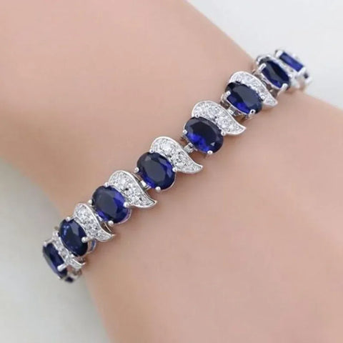 Graceful Green Crystal Leaf Bracelet